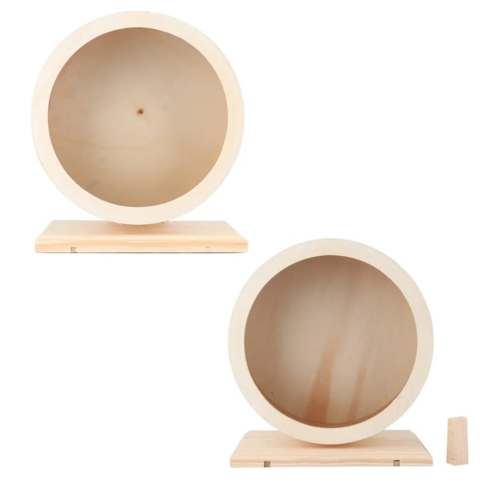 Maison en bois pour petits animaux de compagnie, roue amusante, assistant de course, exercice de jeu
