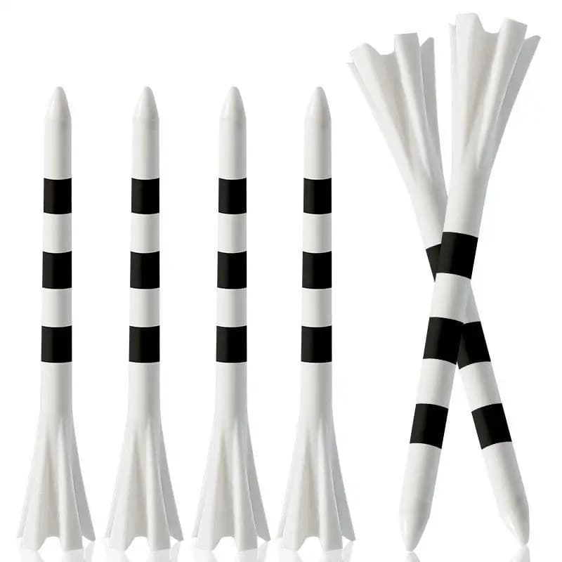 Tees de golf en plastique à rayures, 5 griffes, couleurs aléatoires, accessoires de sport, 50 pièces
