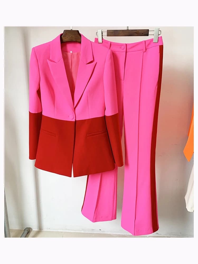 Ensemble de costume de créateur HIGH STREET, nouvelle mode 2026, pour femme, blazer à bouton unique,