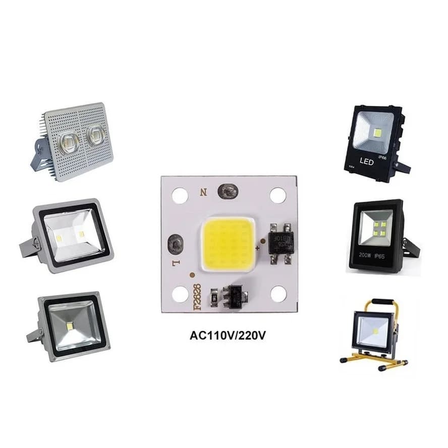 Puce COB LED intelligente IC 10W 20W 30W 50W 220V, pas besoin de pilote, ampoule LED 3W 5W 7W 9W pou