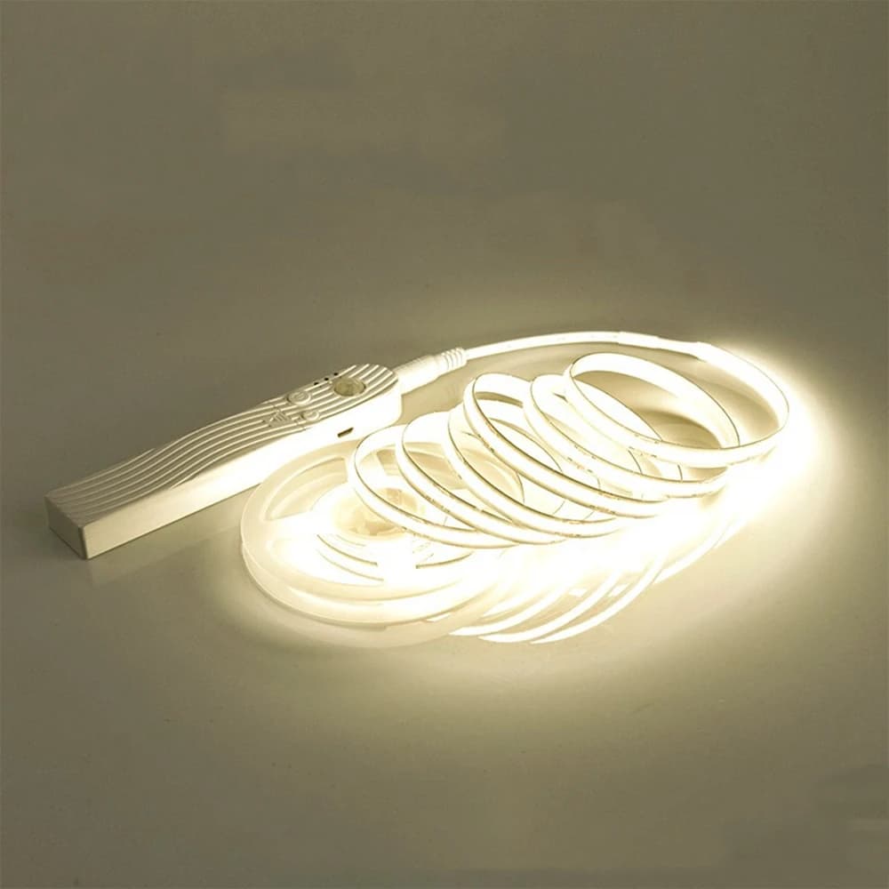 Bande lumineuse LED avec détecteur de mouvement PIR sans fil, pour armoire sous le lit, escaliers, p