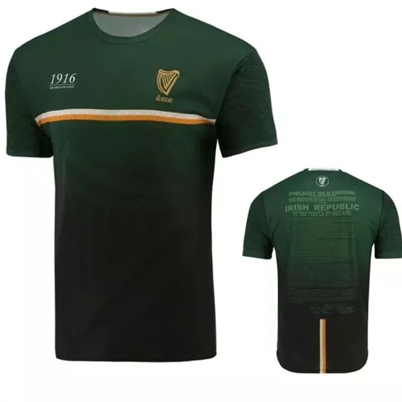 1916 maillot de commémoration 3D imprimé sport Football T-Shirt Collins maillot de commémoration Irl