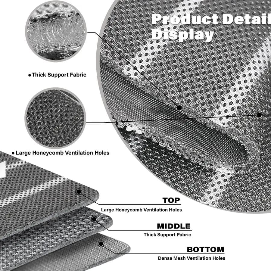 Sous-matelas en maille respirante de 82,67 x 59,05 pouces pour camping-car, caravane, bateau