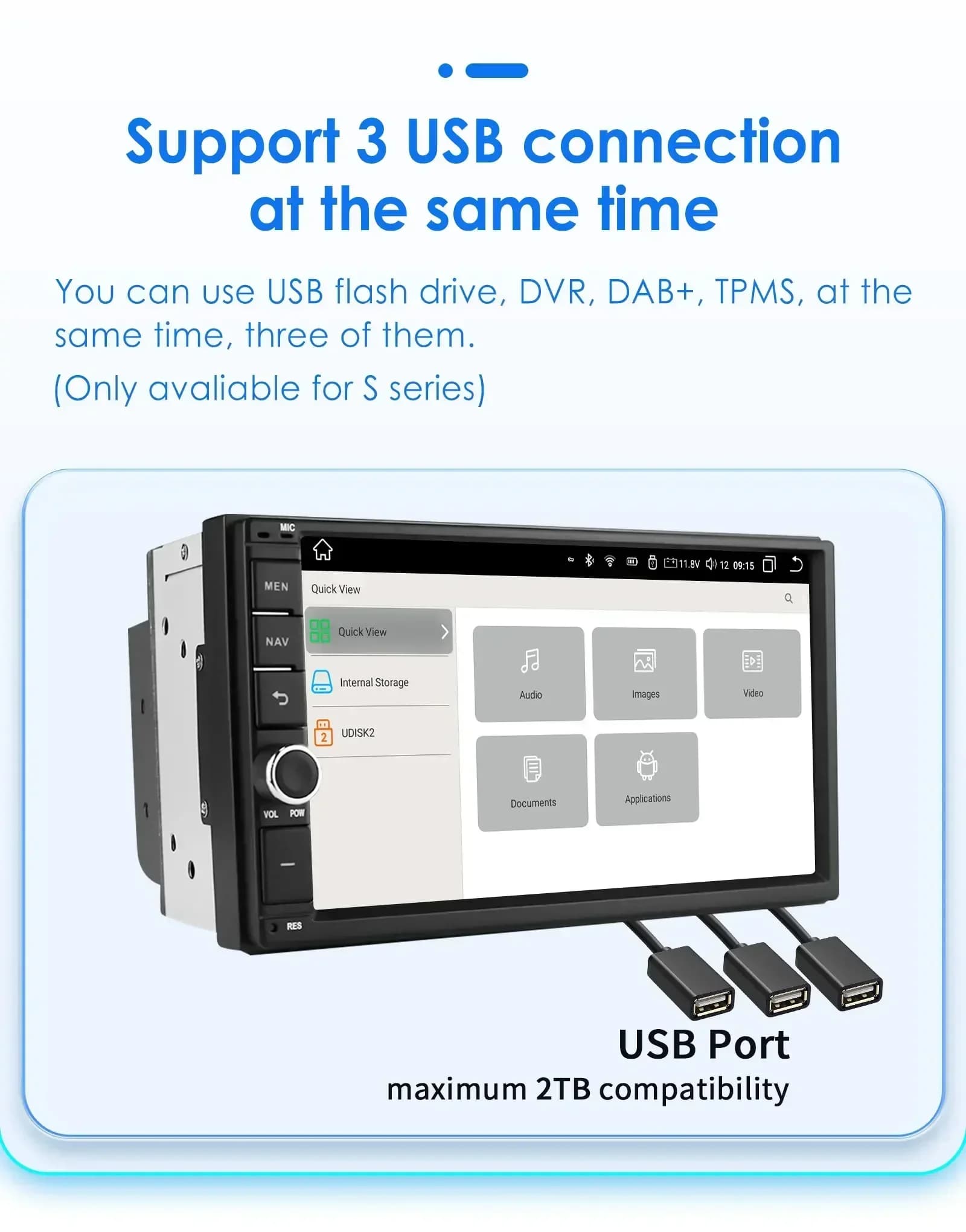 Hizpo 2din 7 pouces CarPlay Android 13 Auto universel voiture stéréo Bluetooth FM Radio pour Nissan 