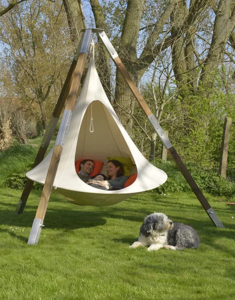 Tente suspendue double Cacoon, capacité de poids 80kg, usage extérieur et intérieur