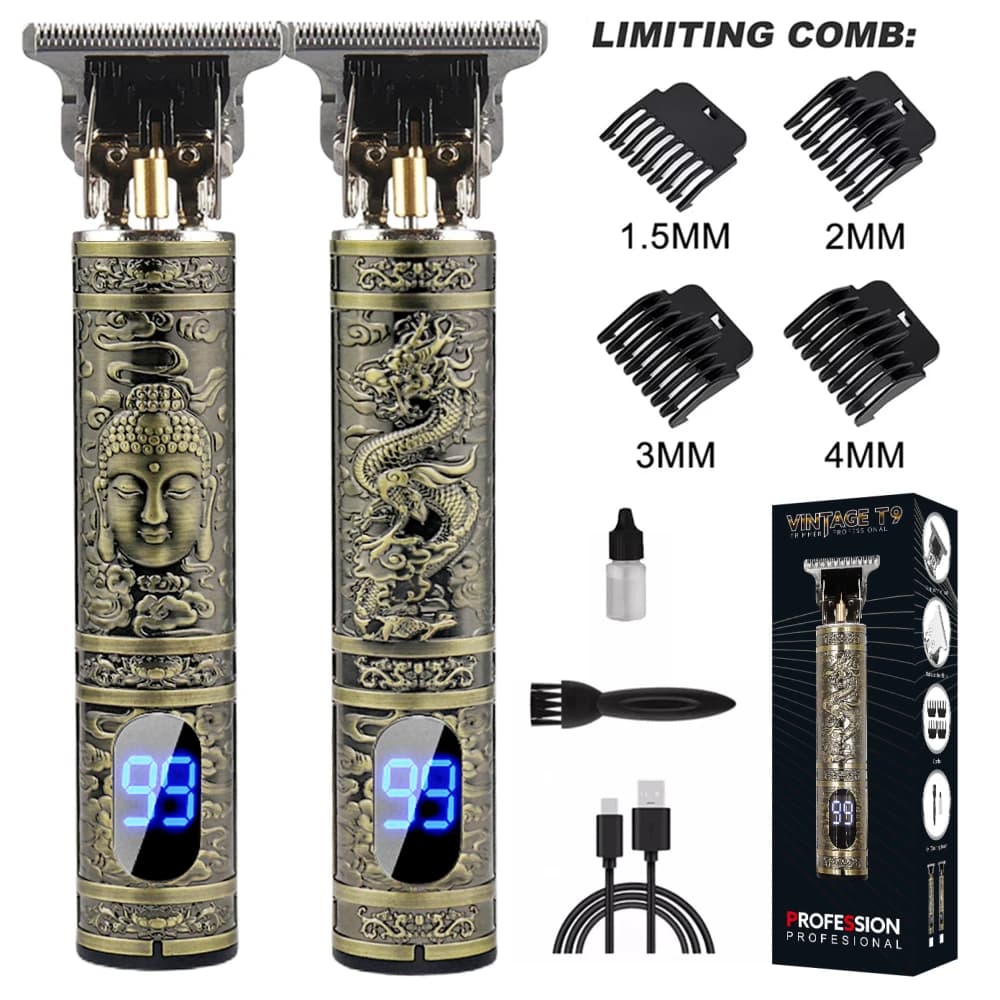 Affichage LCD T9 électrique coiffeur 0mm rasoir cheveux Trimer appareils ménagers voyage barbier ras