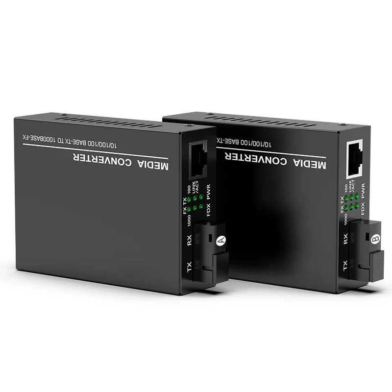 Convertisseur de média fibre optique 1000BASE-TX vers 1000BASE-FX Monomode Monofibre Appairage A/B S