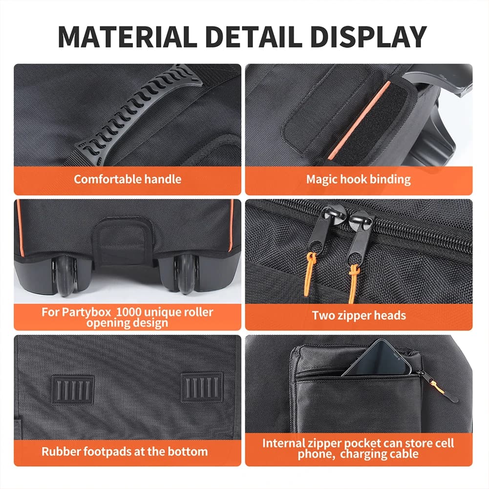 Sac de rangement en tissu Oxford, organisateur pliable, Protection des enceintes, accessoires de ran