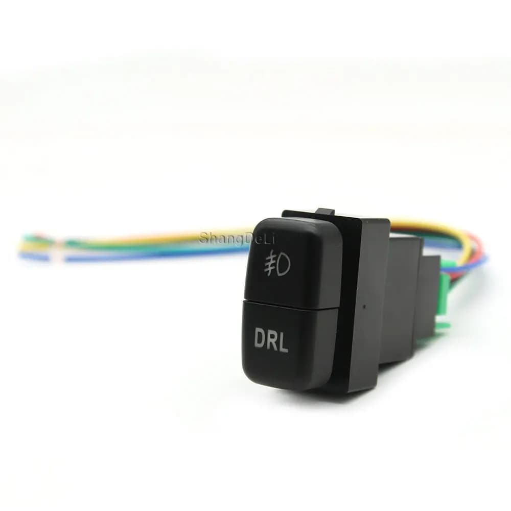 Interrupteur LED rouge à double clé, antibrouillard, bouton DRL pour Mitsubishi Pajero V73 V93 Lance