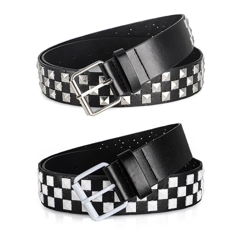 1Pc à la mode unisexe Rivet ceinture Punk HipHop Rock Y2K Style Dopamine couleur beau rue décontract