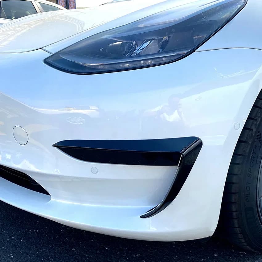 Couvercle de pare-chocs avant, couteau à vent pour Tesla modèle 3 Y ABS, garniture de phare antibrou