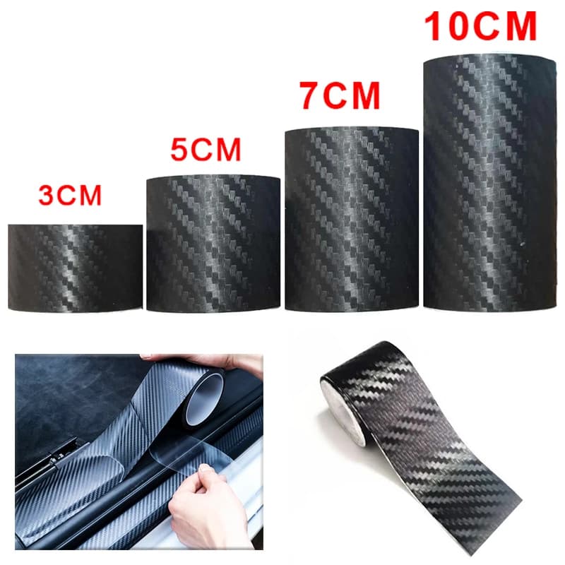 Autocollants 3D en Fiber de carbone pour vélo et voiture, bandes autocollantes de Protection pour ca