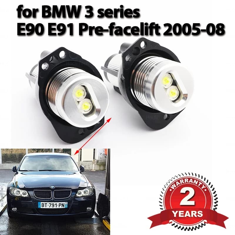 Ampoule LED œil d'ange 20W, Canbus, sans erreur, pour BMW E90 E91 série 3 320 325i 328i 335i 2004 – 