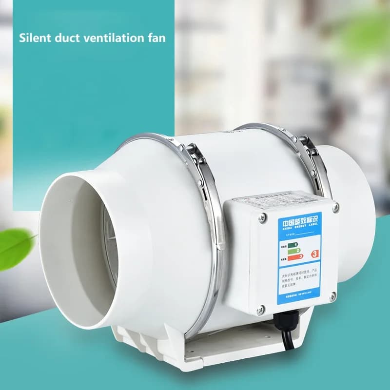 GérHome-Ventilateur en Ligne Silencieux de 4 Pouces, 220V, pour Cuisine, Toilettes, Nettoyage de l'A