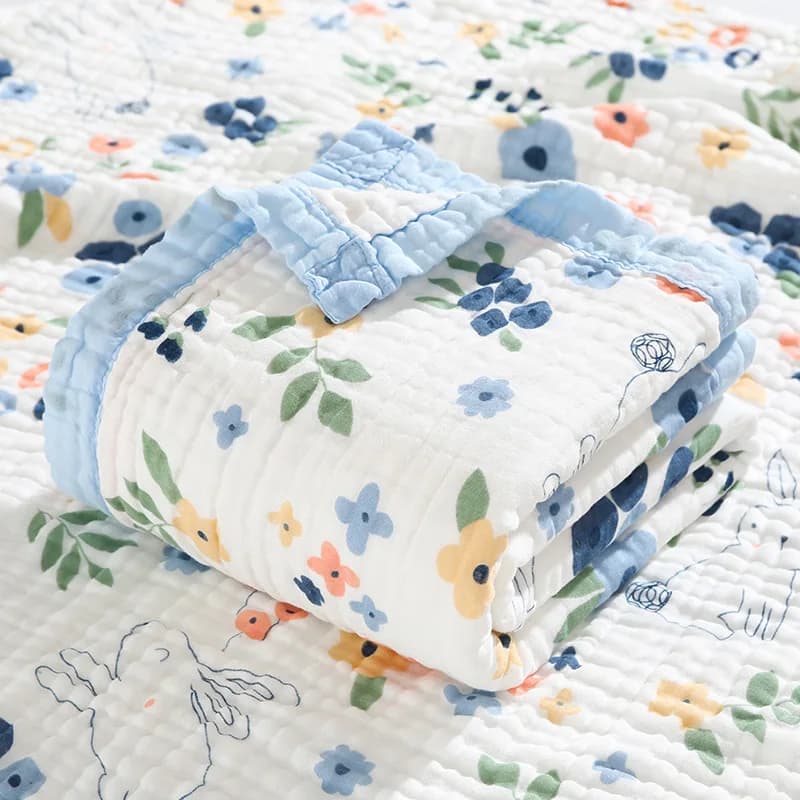 Couvertures pour bébé 6 couches 100% gaze de coton, enveloppe respirante pour bébé, douce et absorba