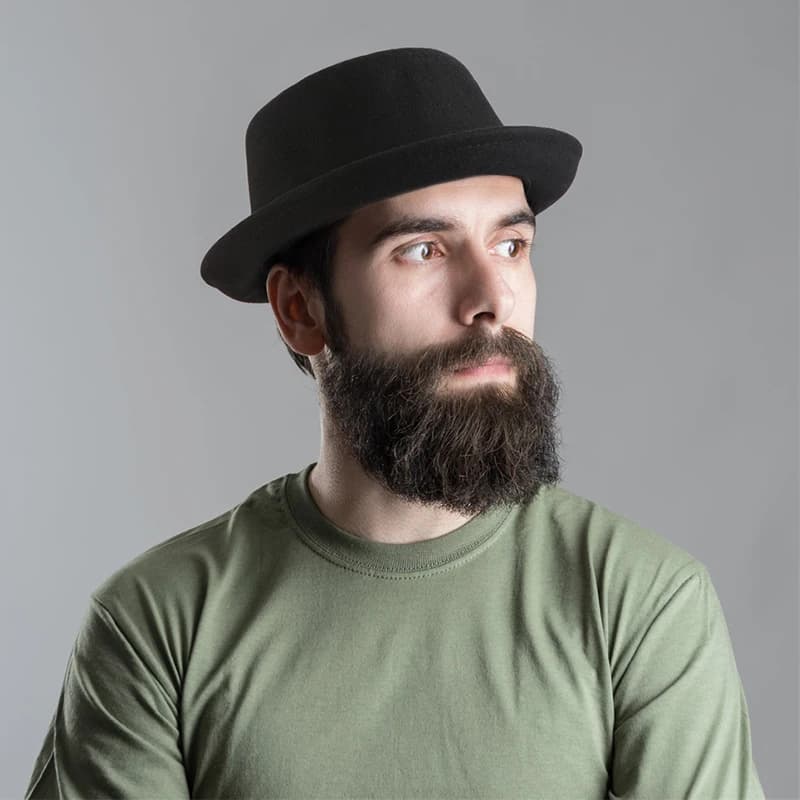 GEMVIE-Chapeau Classique en Feutre Doux pour Homme et Femme, Fedora à Bord Incurvé, 100% Laine, Auto