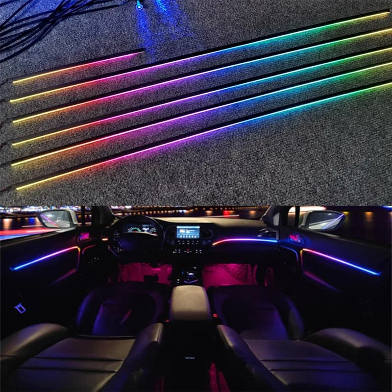 Lumière ambiante LED pour voiture, déconnexion universelle, 64 RVB, document intérieur de voiture, g
