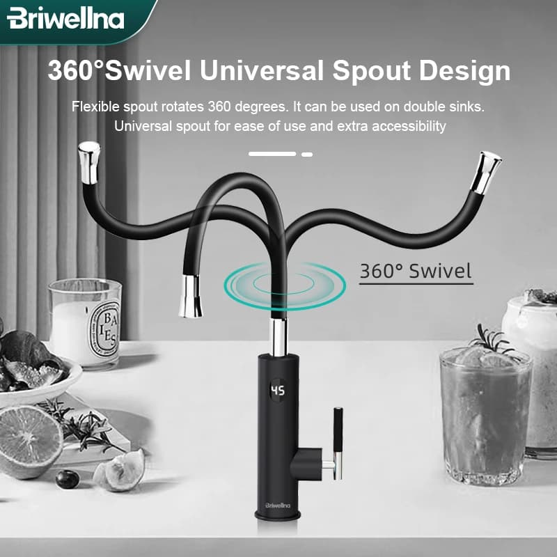 Briwellna robinet électrique avec bec universel chauffe-eau 220V robinet de chauffage chauffe-eau in