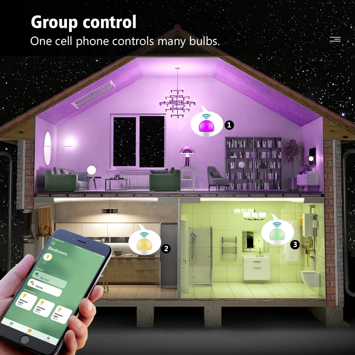 Certifié MFI Homekit LED ampoule Wifi intelligente E27 lampe intelligente multicolore ampoule LED à 