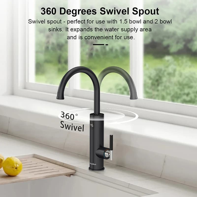 Briwellna chauffe-eau électrique 220V chauffe-eau coulant robinet de cuisine 2 en 1 robinet mélangeu