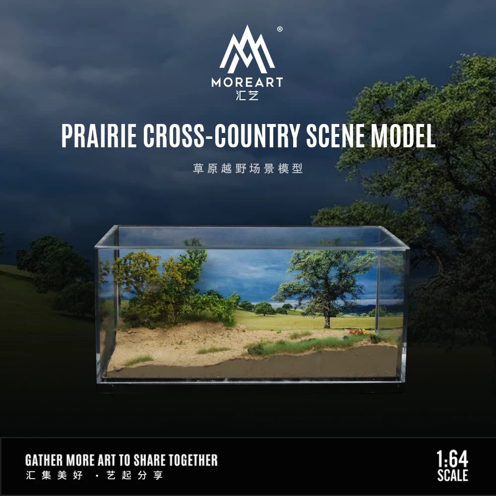 More Art 1:64 Parking, Diorama de fond des prairie, modèle de scène pour exposition, collection et c
