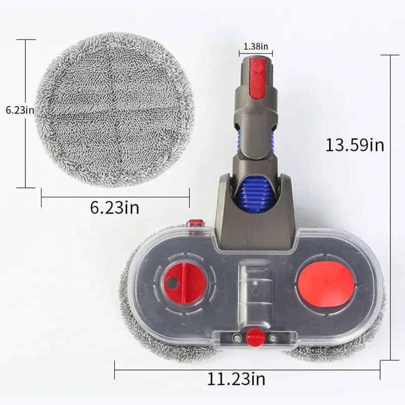Tête de vadrouille pour aspirateur Dyson V7 V8 V10 V11 V15, fixation de vadrouille électrique avec r