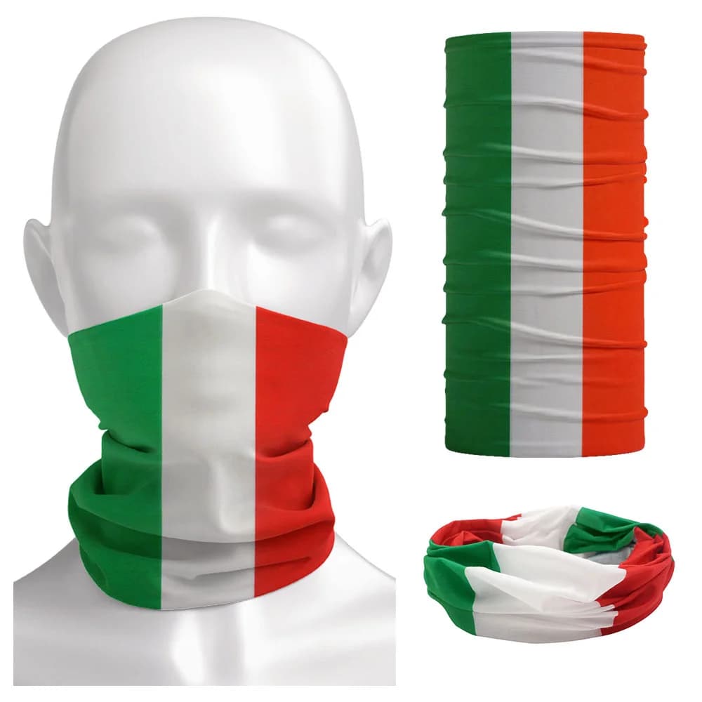 Couvre-chef drapeau italien, Design classique, Bandana tubulaire décontracté, bouclier facial multif