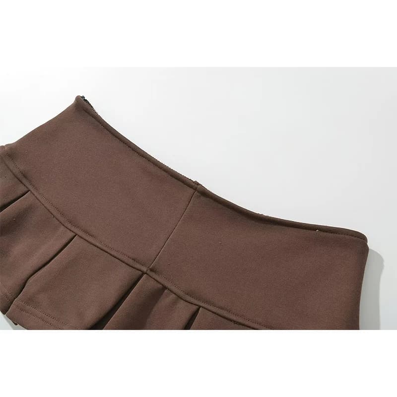 YENKYE Y2K filles Sexy taille basse plissée Mini jupe femmes côté fermeture éclair été jupes courtes