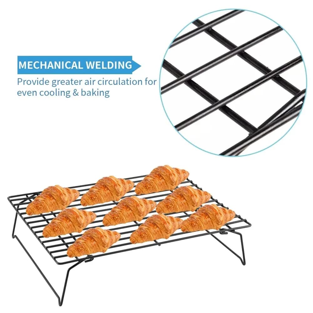 Grille métallique antiadhésive, plateau de cuisson, support de refroidissement de gâteaux, four en a