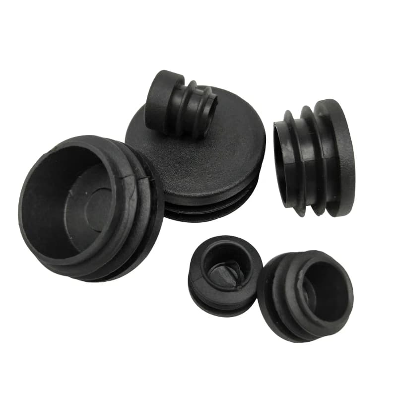 Bouchons ronds en plastique noir 12mm-76mm, joint de Protection de bouchon intérieur, joint anti-pou