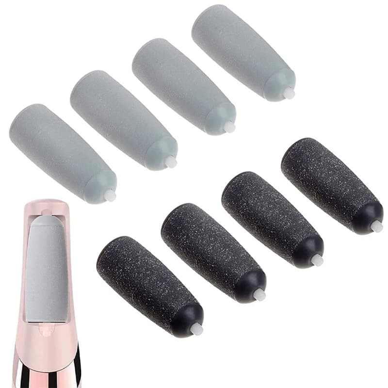 Têtes d'outils de soins des pieds, vernis terne, dissolvant de peau dure, recharges, rouleaux de rem