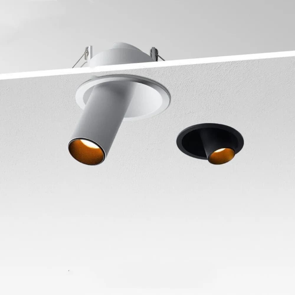 Spot lumineux LED encastrable Long 10W12W 15W Dimmable Anti-éblouissement 360 °   Rotation COB puce 