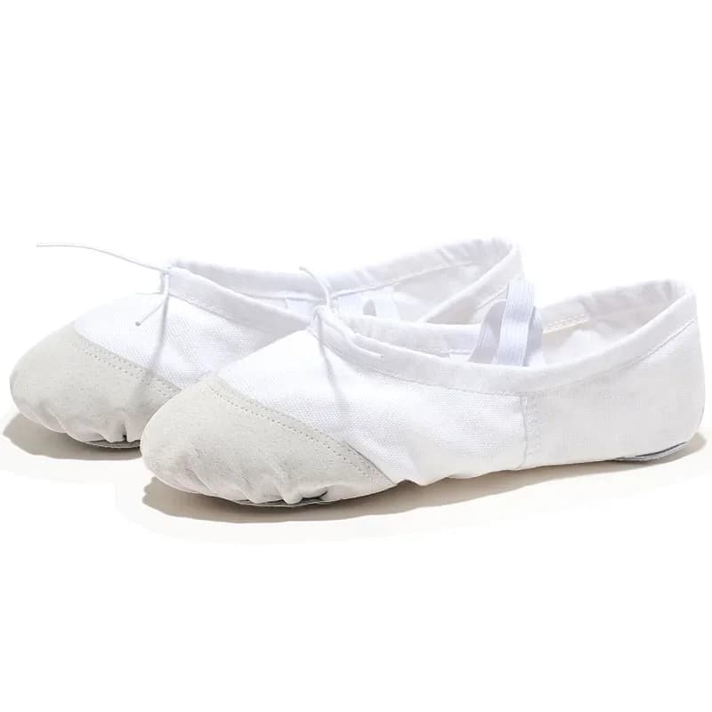 Chaussures de ballet plates en toile pour filles et femmes, souples, noires, rouges, blanches, roses