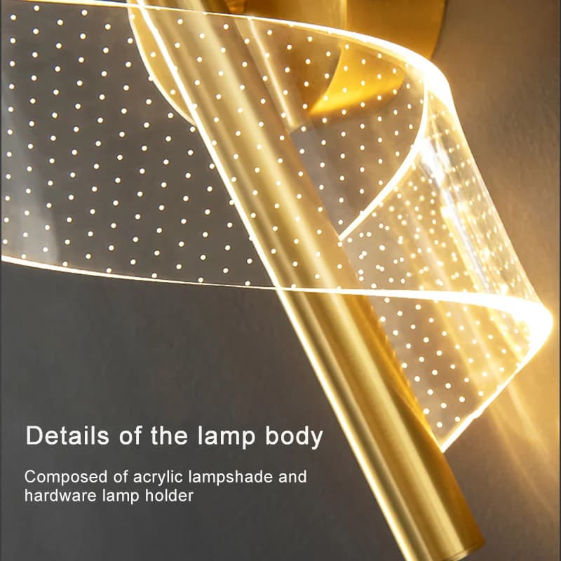 Applique murale LED au design nordique moderne, luminaire décoratif d'intérieur, idéal pour une cham