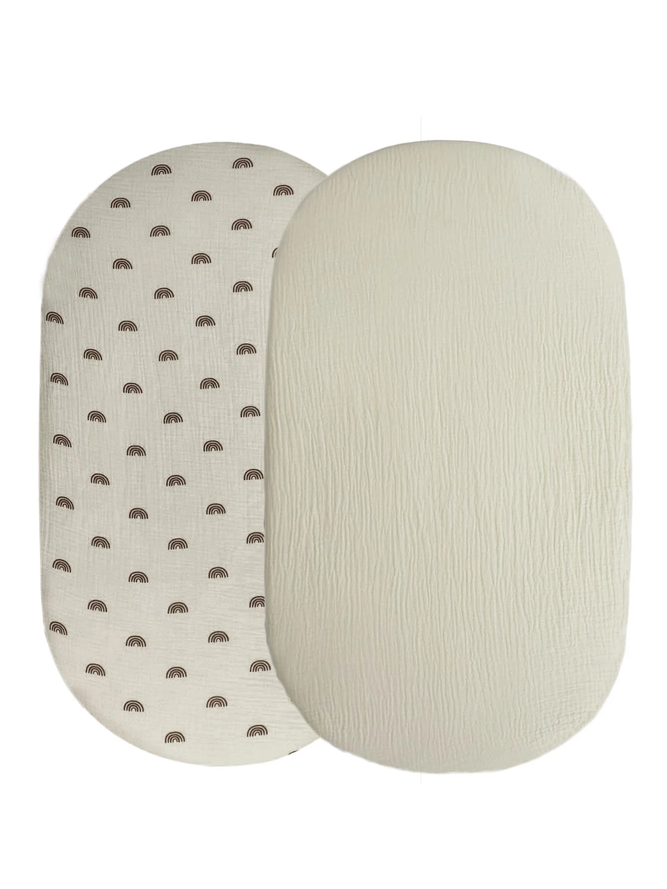 Housse de matelas à langer en mousseline, 2 paquets, draps de couffin ajustés pour filles et garçons