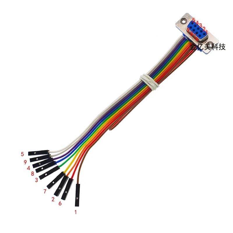 Câble DIDC-DB9/15/25P Mâle/Femelle DB vers DuPont 2.54 Simple 1P pour Téléchargement de Données, Câb