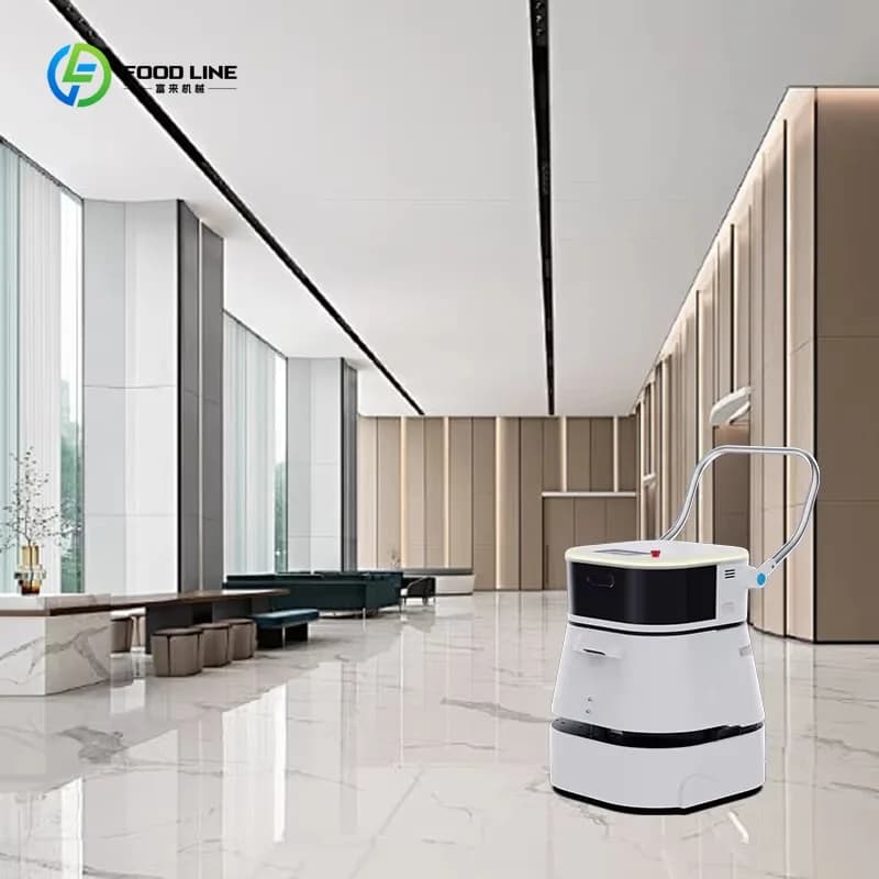Robot de nettoyage industriel, laveur de sols, balayeuse avec poste de travail automatique pour l'us