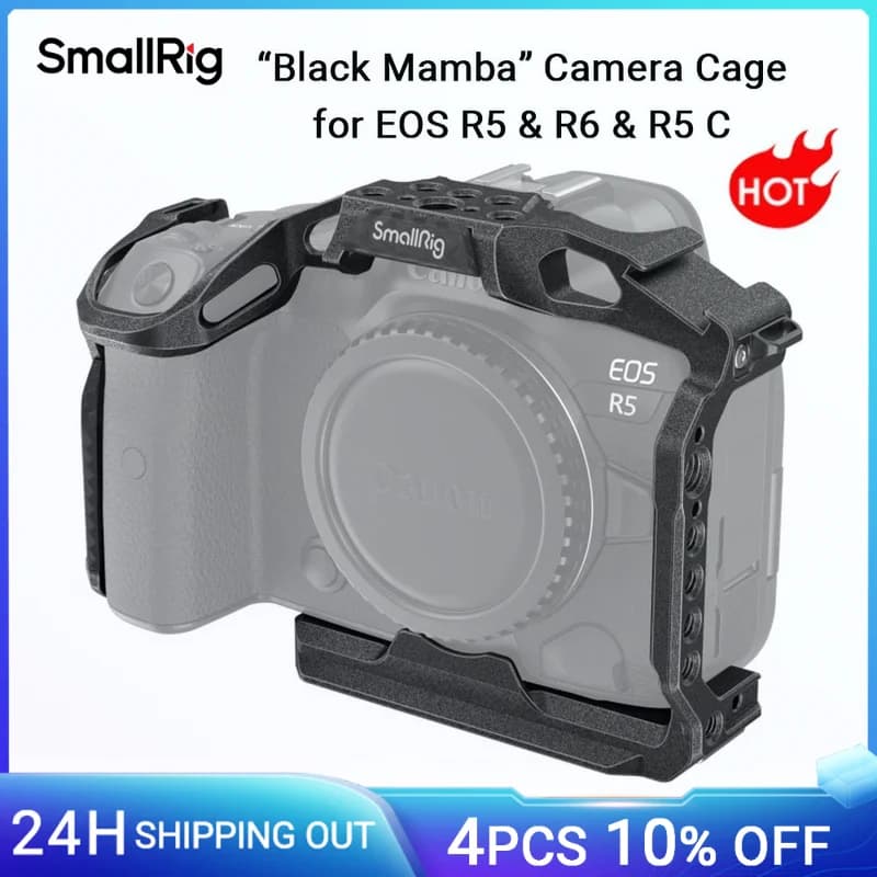 SmallRig – Cage de caméra sans miroir pour Canon EOS R5/EOS R5 C /EOS R6, en alliage d'aluminium, Ca