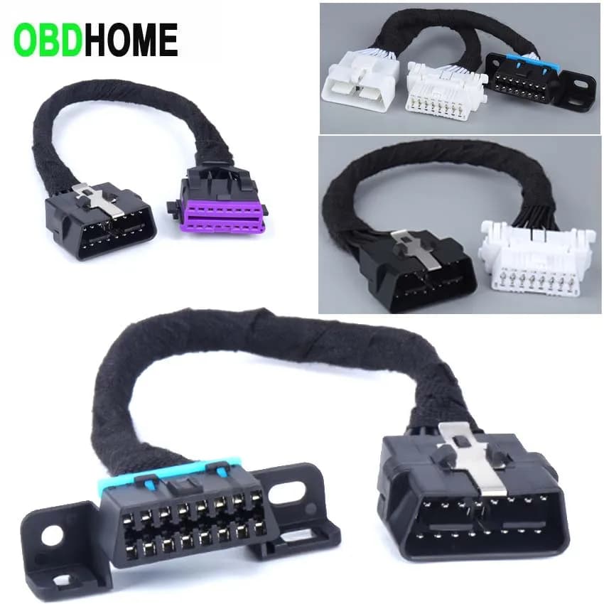 Prolongateur mâle à femelle pour EAU de voiture, 4 types, OBD2, 16 broches, SFP, Audi, VW, Toyota, B