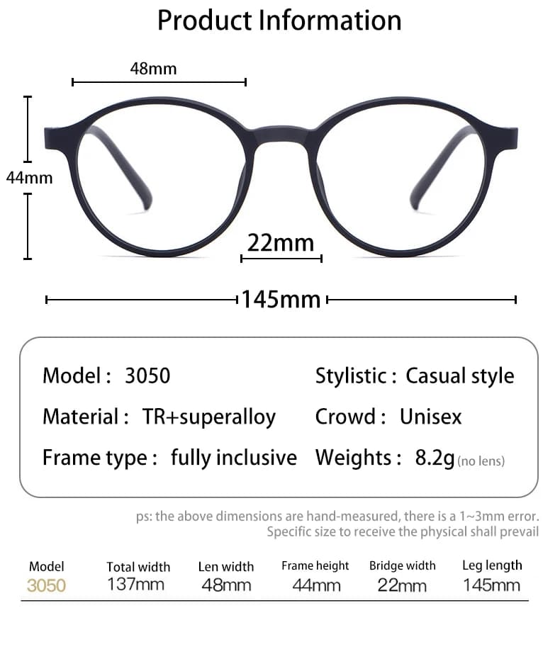 CAIDERONI classique rétro hommes et femmes lunettes de lecture degrés lentilles Prescription personn
