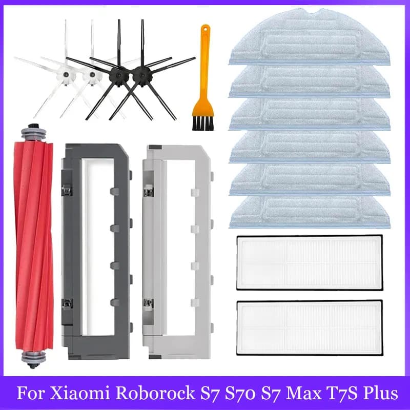 Pièces et accessoires pour aspirateur Xiaomi Roborock S7 S70 S75 S7 Max T7S / T7S Plus, filtre Hepa,