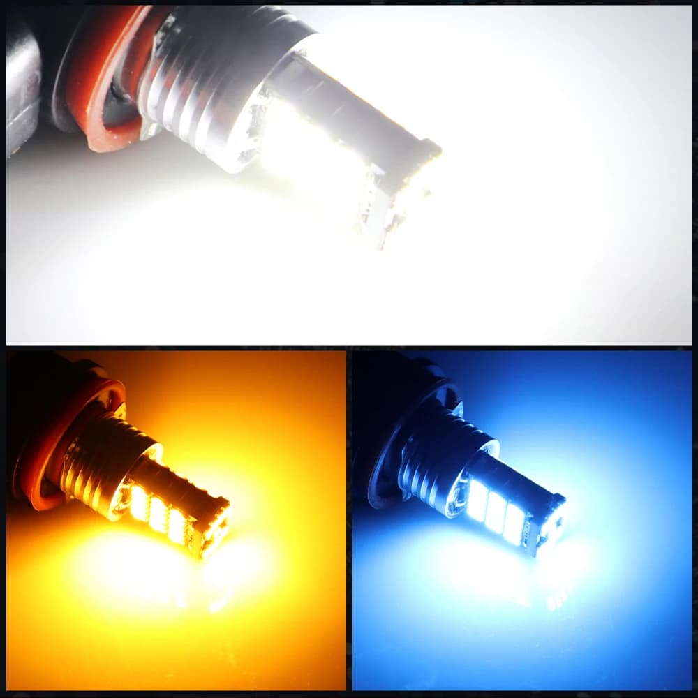 Phares antibrouillard LED super lumineux, feux de voiture 45MSD, feux de jour, 12V, blanc, 4014 puce
