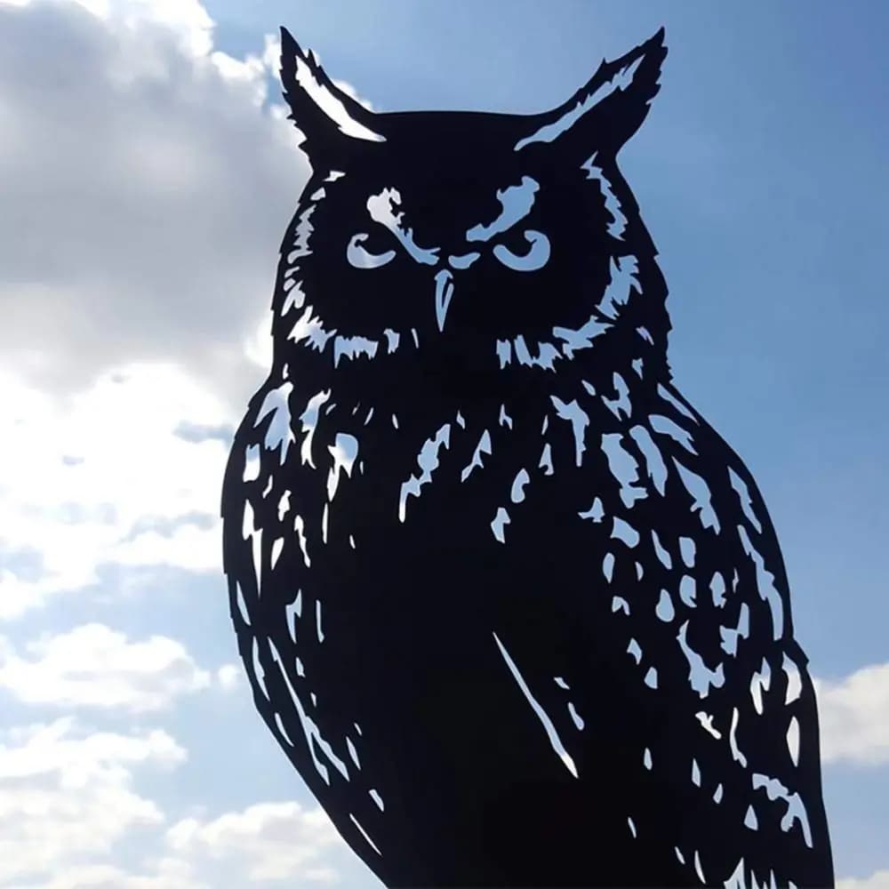 Girouette créative hibou, toit en métal, décorations de jardin, palette à vent noire, artisanat d'ex