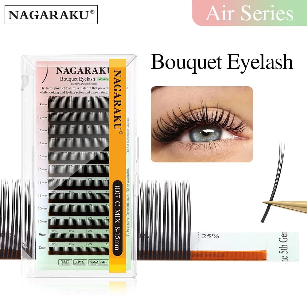 NAGARAKU 5D fleur Volume pointe cils doux naturel russie Style Anime flore Mascara effet