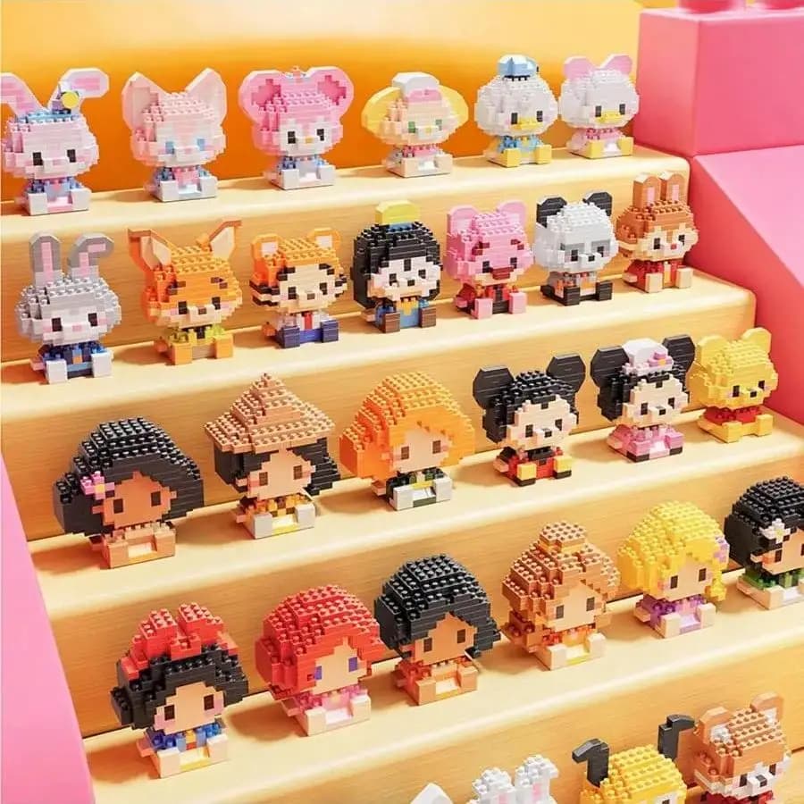 Blocs de construction, jouets de poupées, jeux éducatifs DIY, jeux de dessins animés, jeux d'anime, 