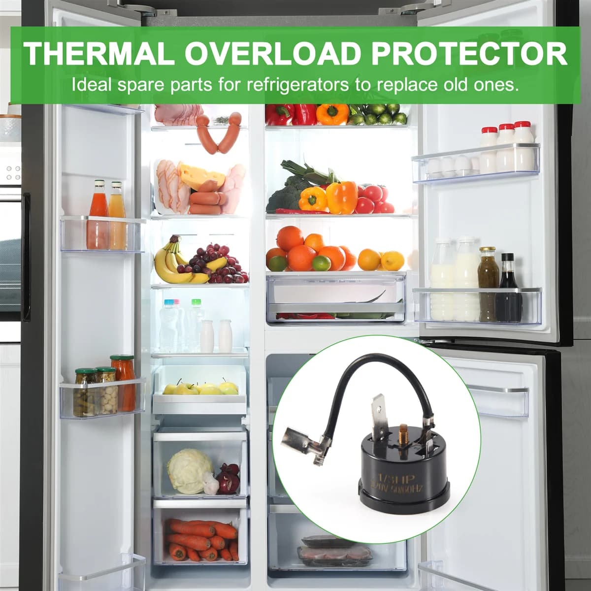 Protecteur de surcharge thermique de compresseur, réfrigérateur Hx1, 3HP