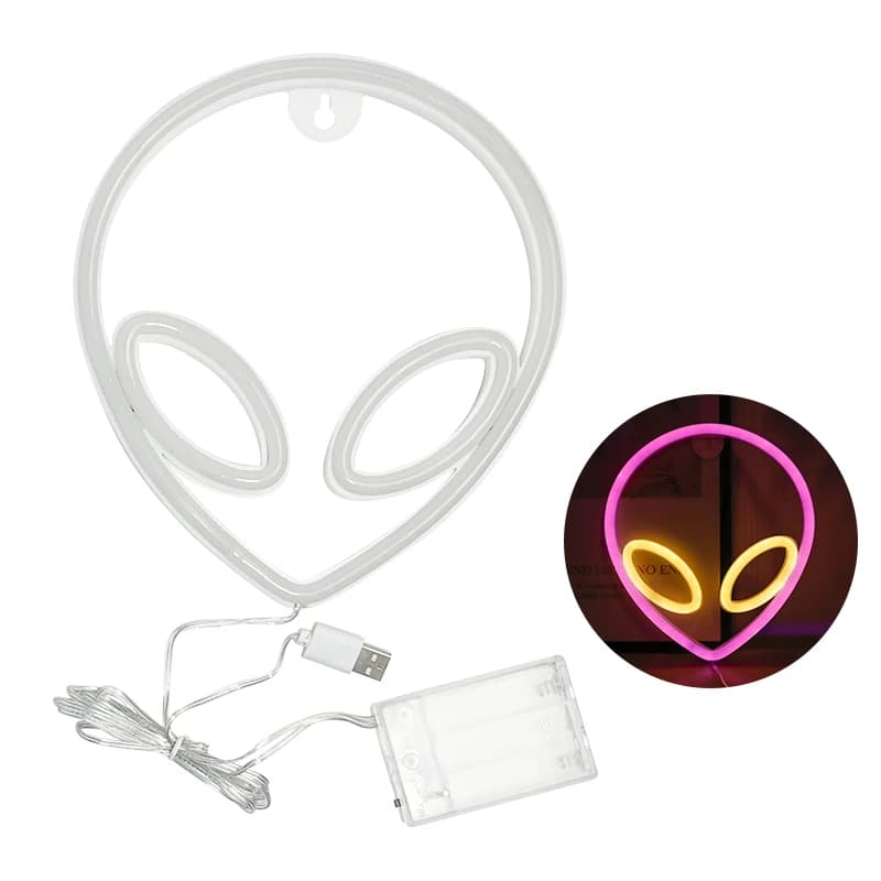 Néons extraterrestres, lumière de logo de signes LED, lampe d'ambiance, pour enfants, salle de sport