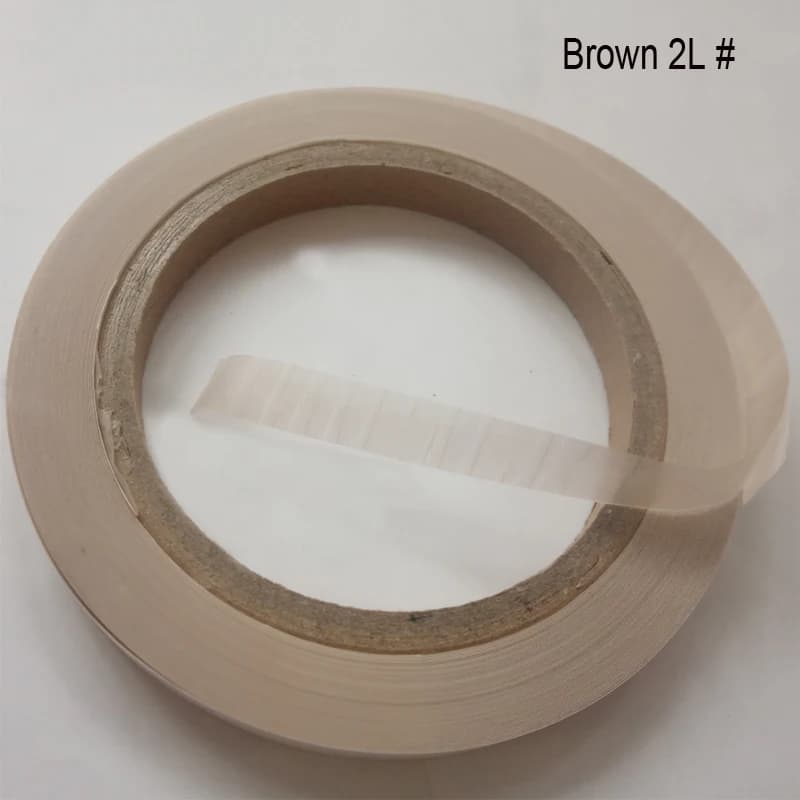 Bande de colle PU peau/noir/marron 1.0cm, pour Extension de cheveux, fabrication de tissus PU plus f
