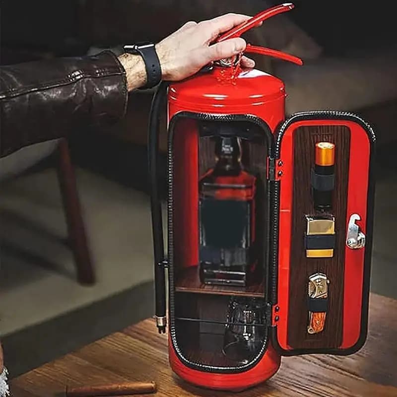 Armoire à vin en forme d'extincteur, mini bar pour les amateurs de whisky, décoration de bureau, nou