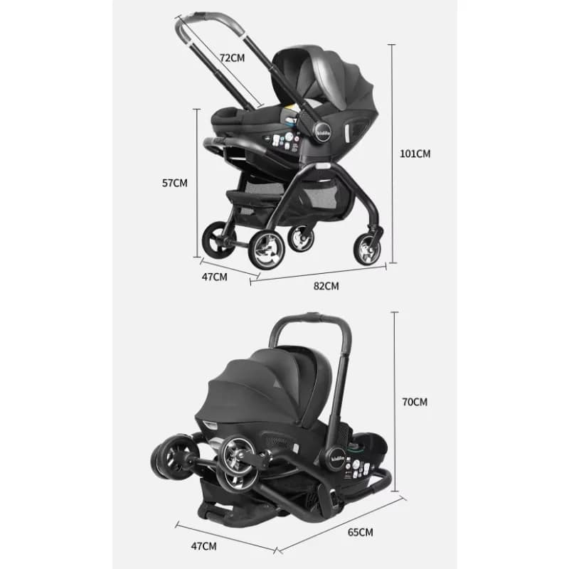 Nouvelle poussette portable 2025, siège multifonctionnel détachable, utilisable en voiture et en pou